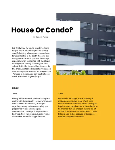 Free Minimal Real Estate Magazine Template to Edit Online