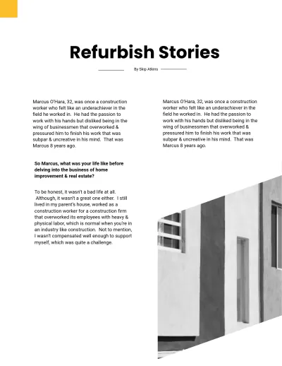 Free Minimal Real Estate Magazine Template to Edit Online