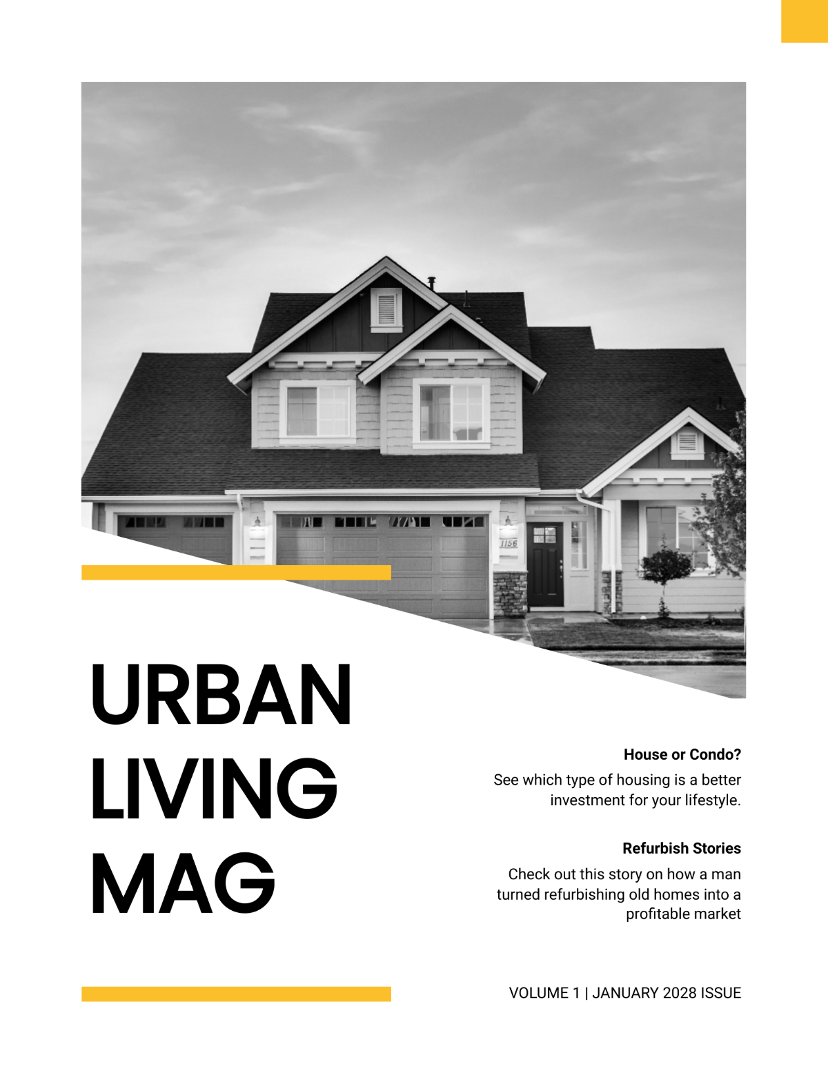 Minimal Real Estate Magazine Template