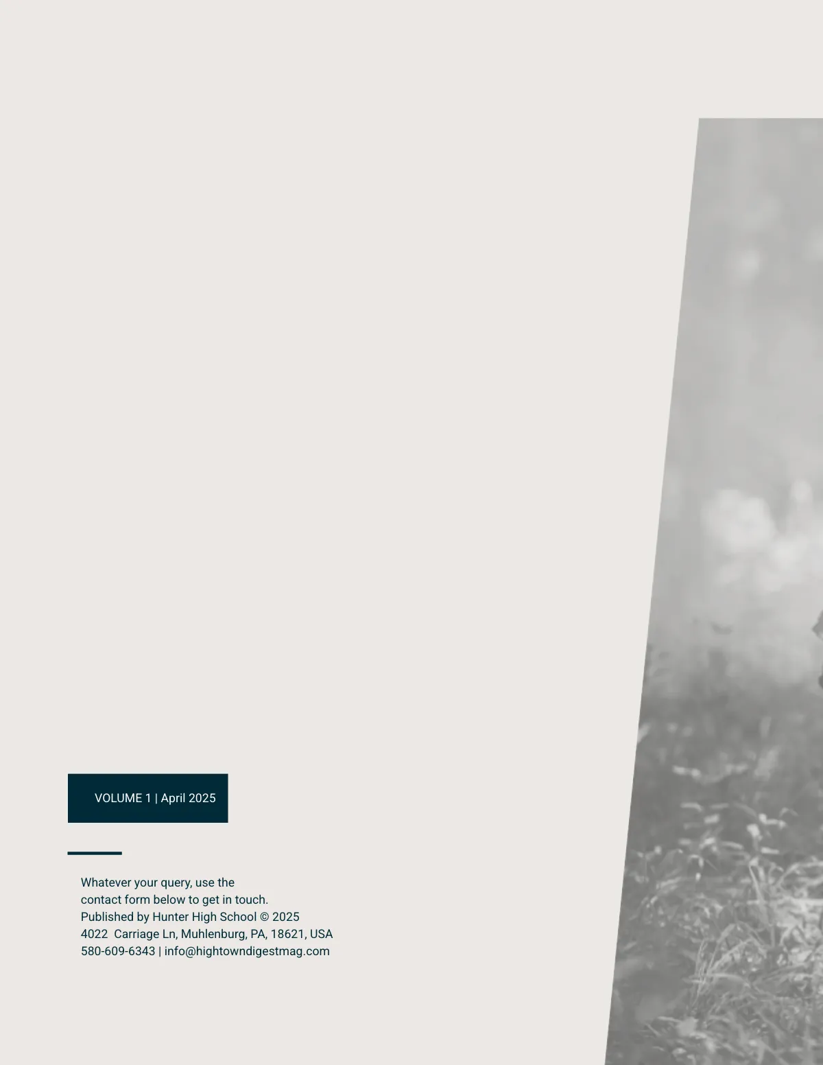 Free Minimal Student Magazine Template to Edit Online