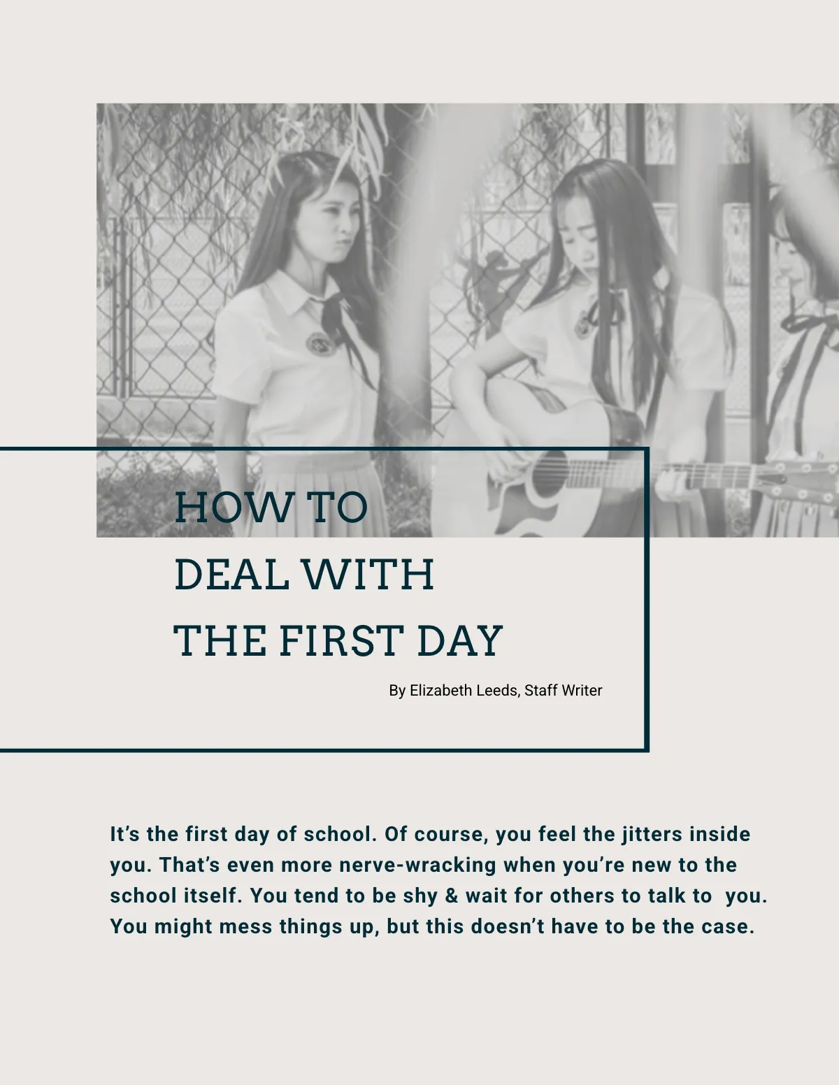 Free Minimal Student Magazine Template to Edit Online