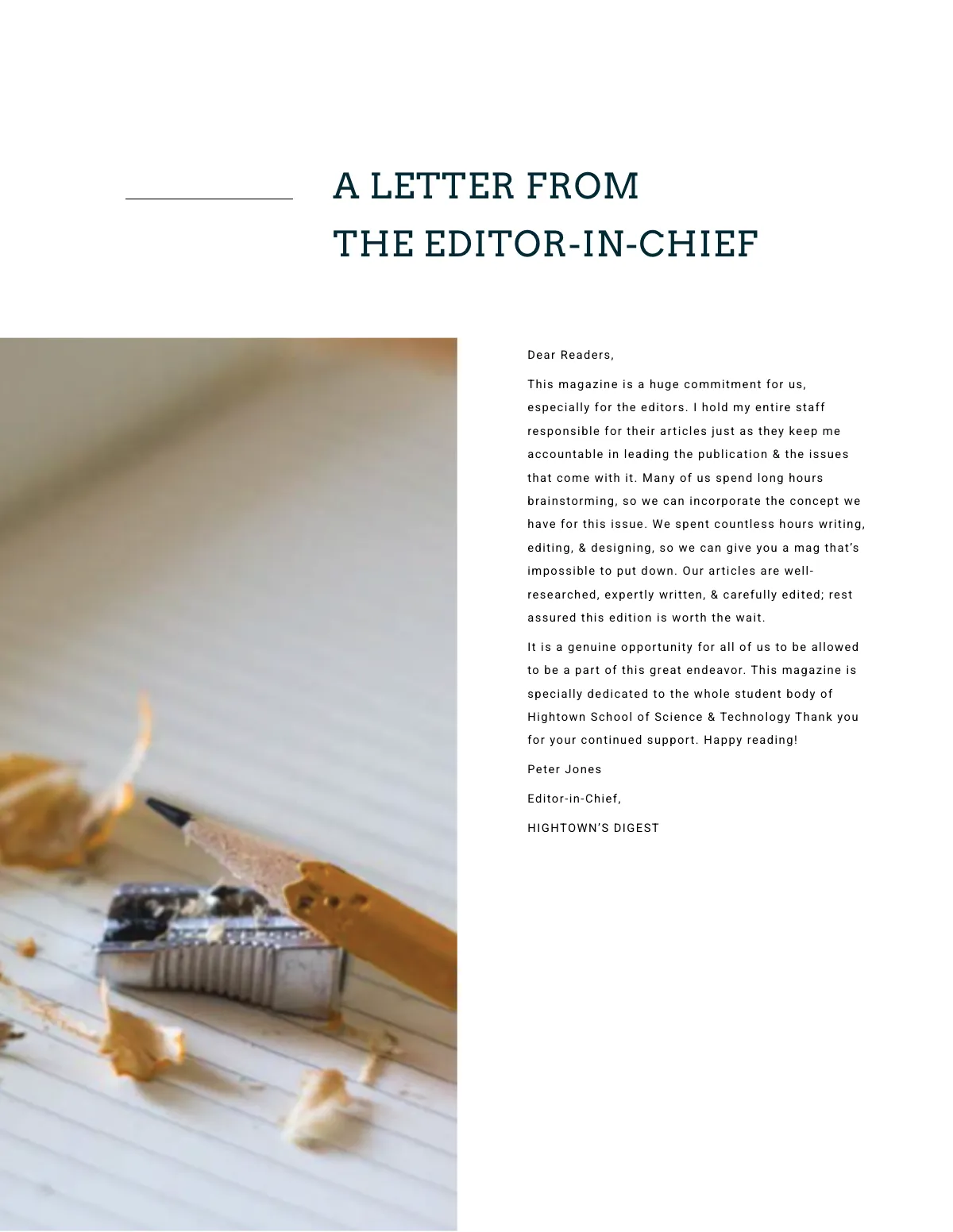 Free Minimal Student Magazine Template to Edit Online