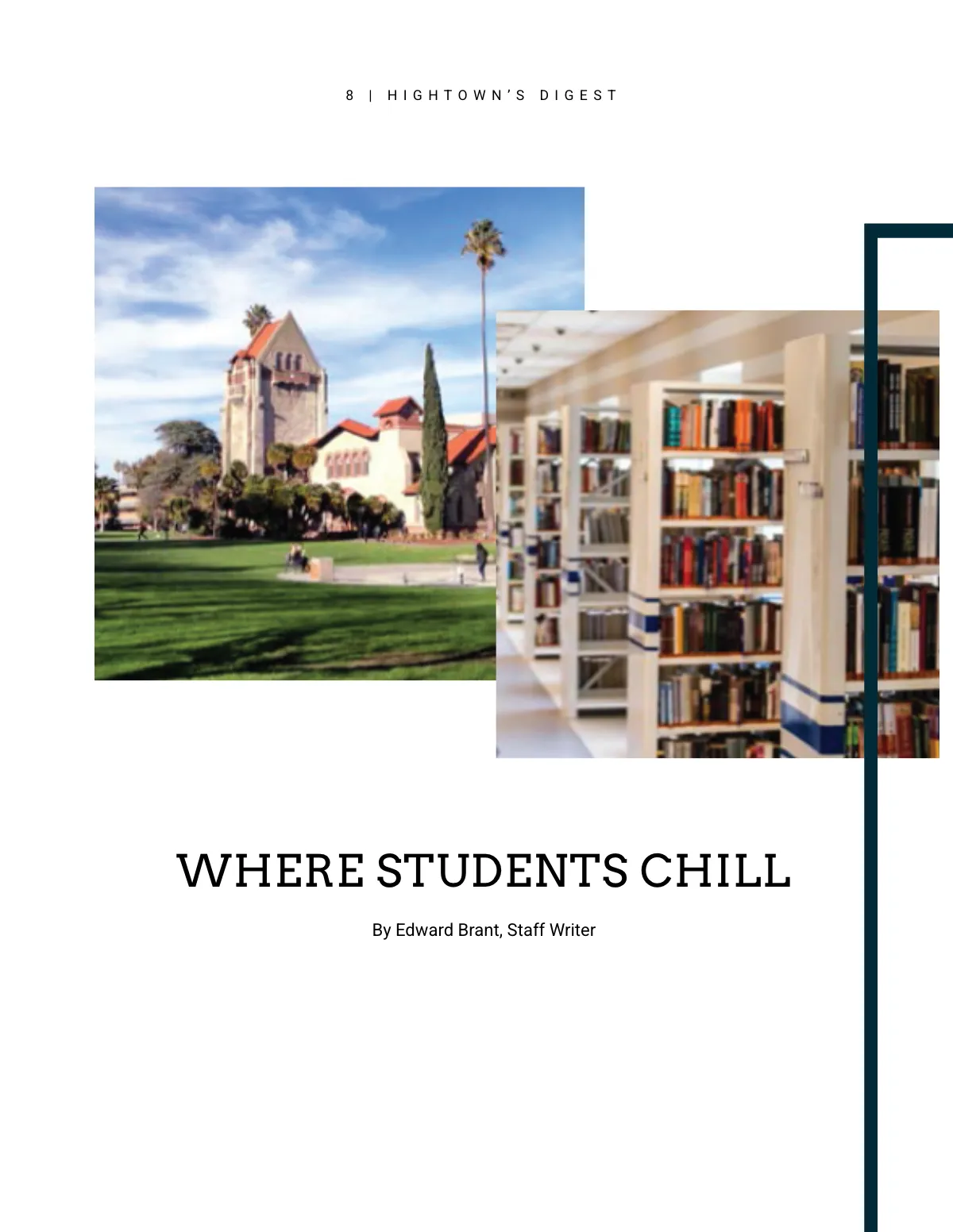 Free Minimal Student Magazine Template to Edit Online