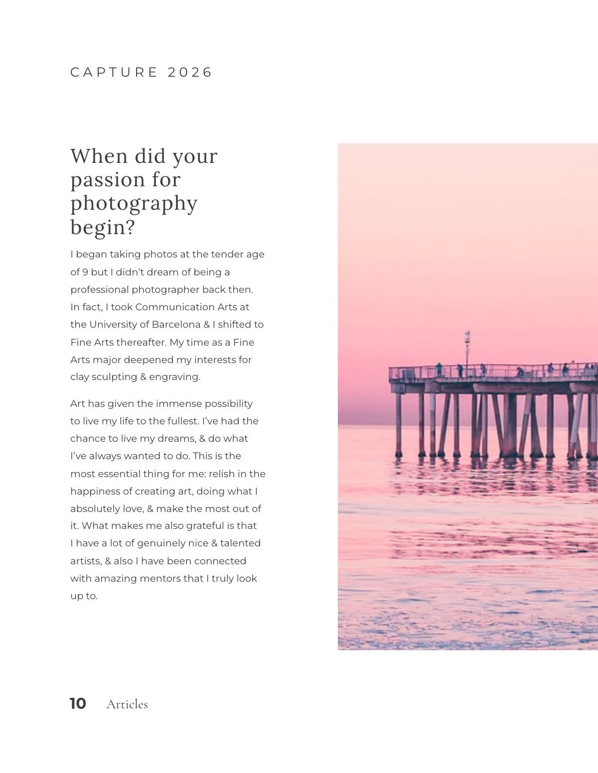 Free Minimal Photography Magazine Template to Edit Online