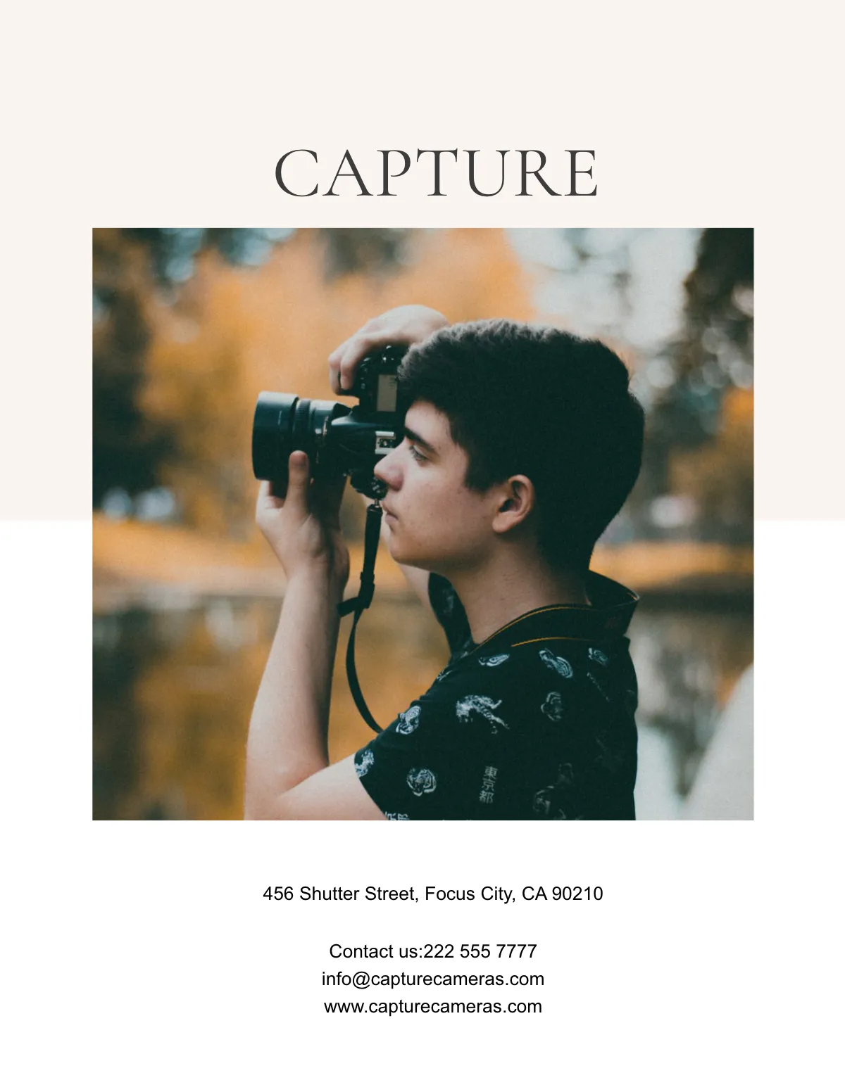 Free Minimal Photography Magazine Template to Edit Online