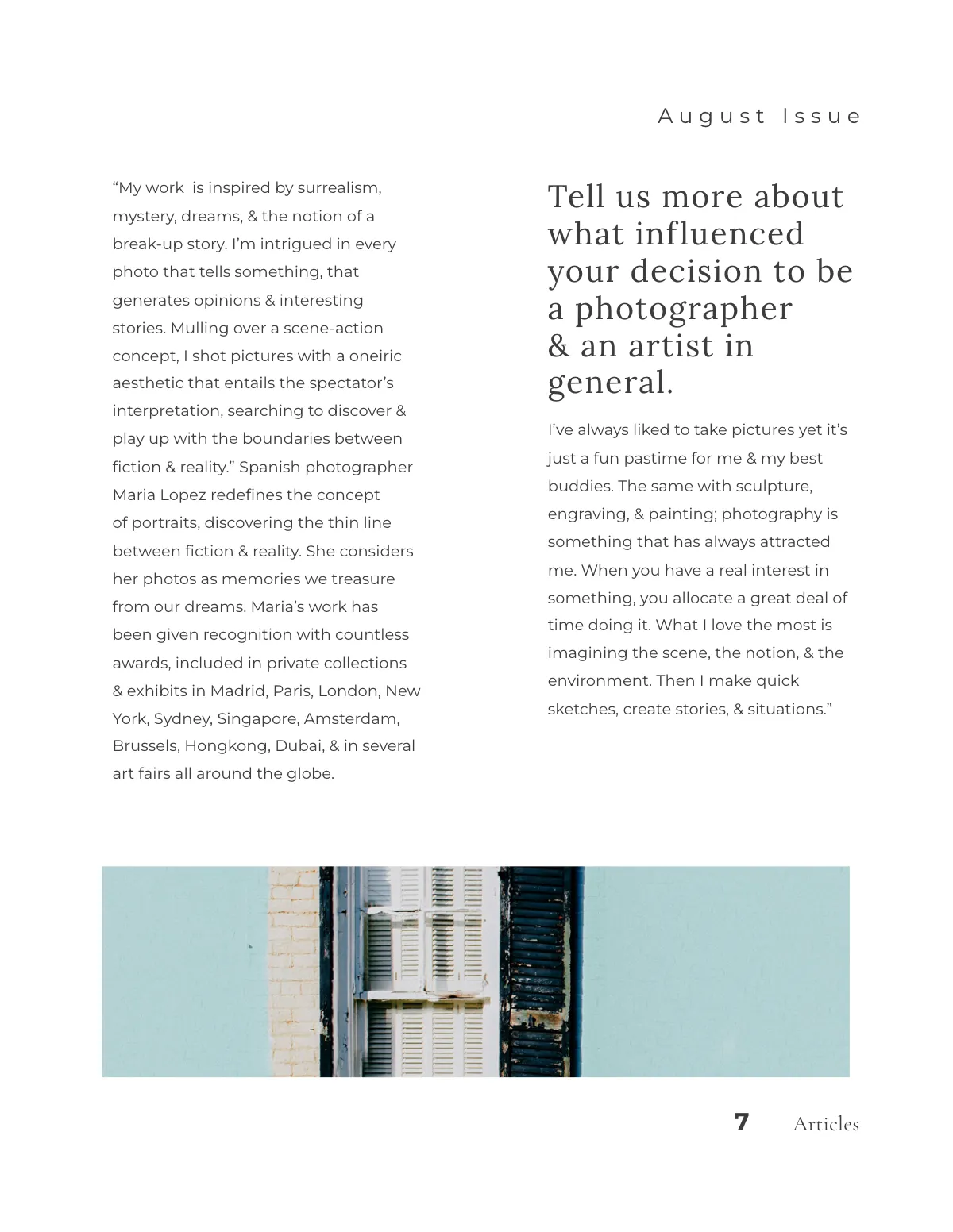 Free Minimal Photography Magazine Template to Edit Online