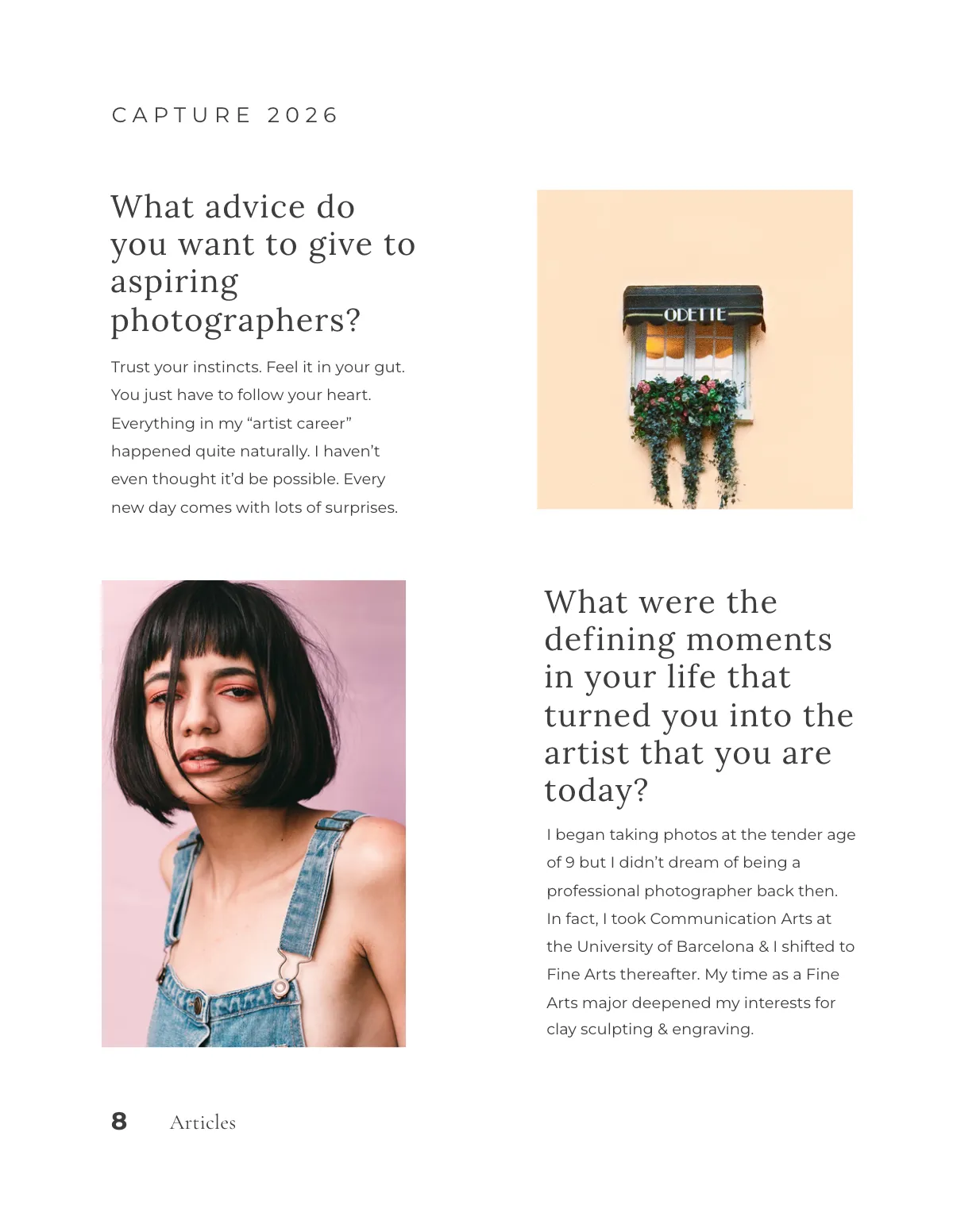 Free Minimal Photography Magazine Template to Edit Online