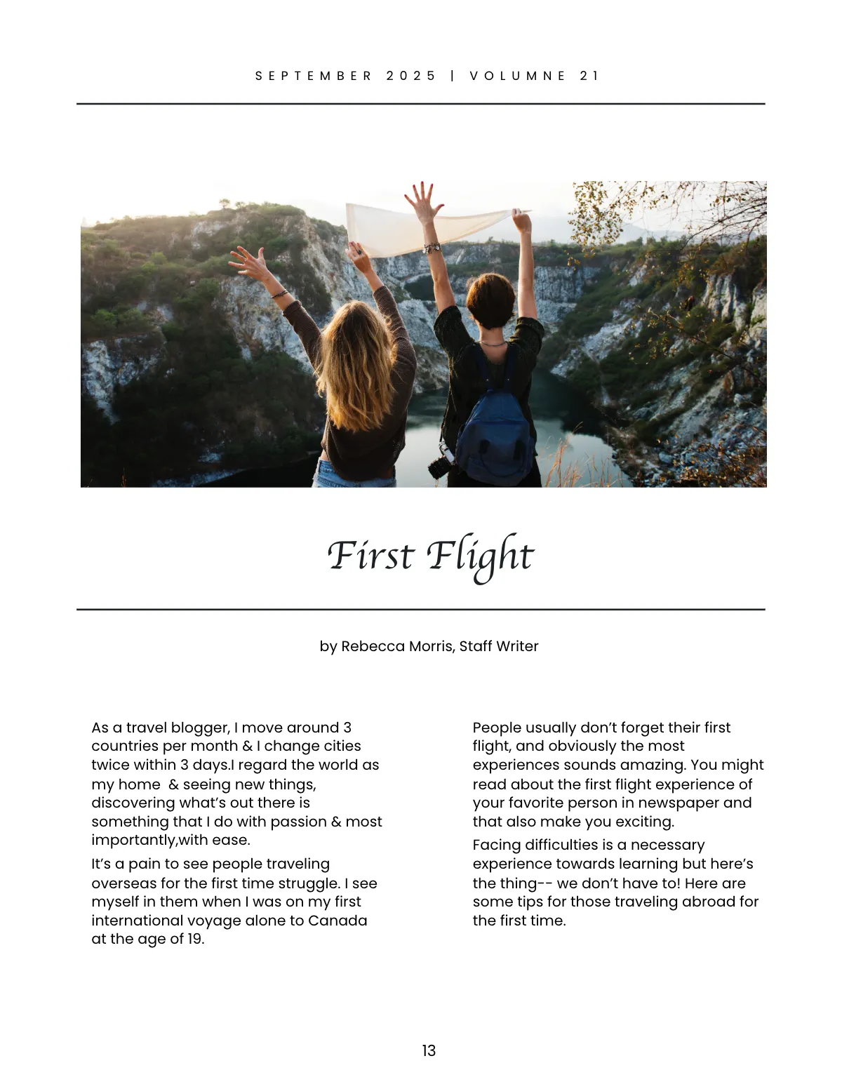 Free Minimal Travel Magazine Template to Edit Online