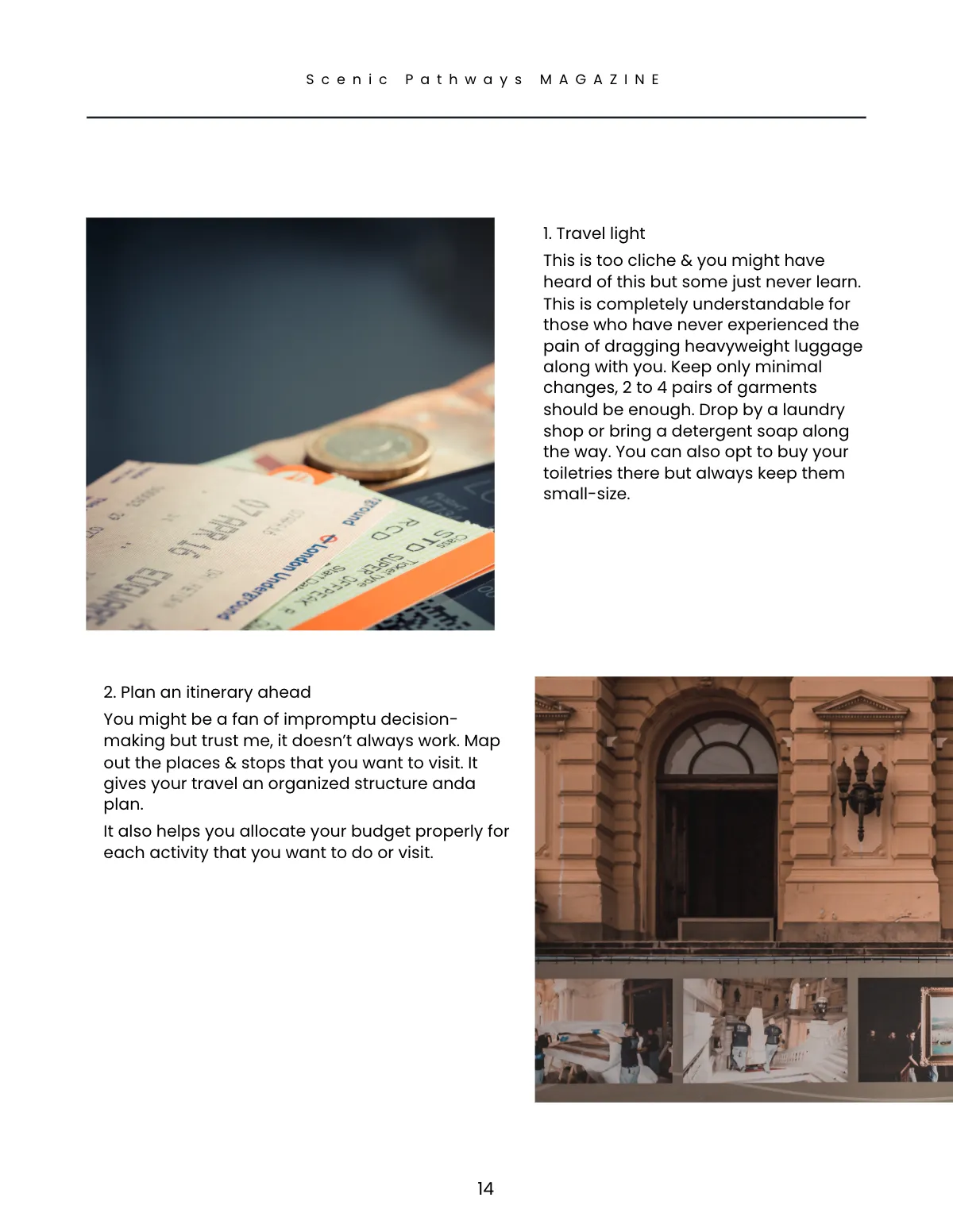 Free Minimal Travel Magazine Template to Edit Online