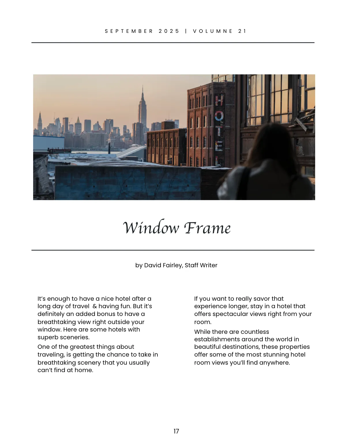 Free Minimal Travel Magazine Template to Edit Online