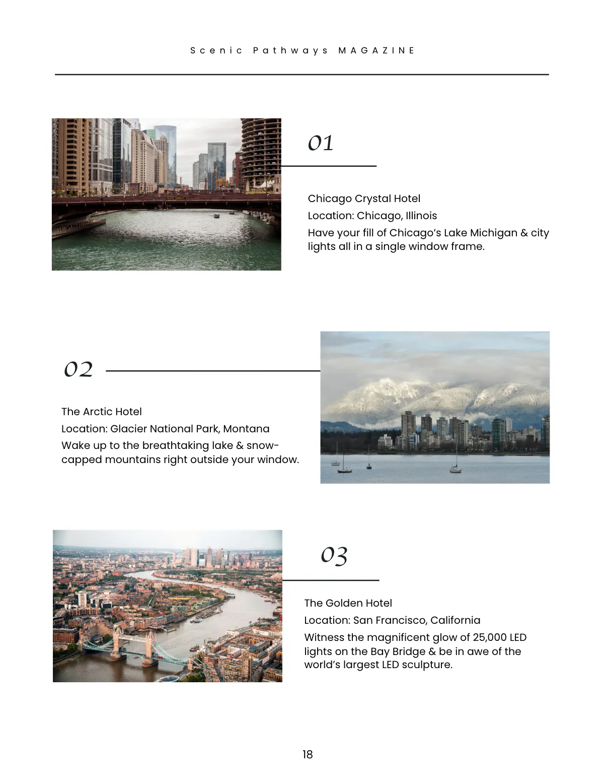 Free Minimal Travel Magazine Template to Edit Online