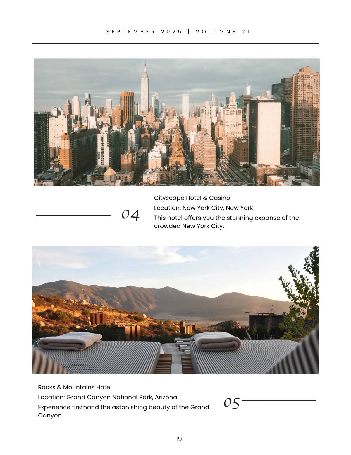 Free Minimal Travel Magazine Template to Edit Online
