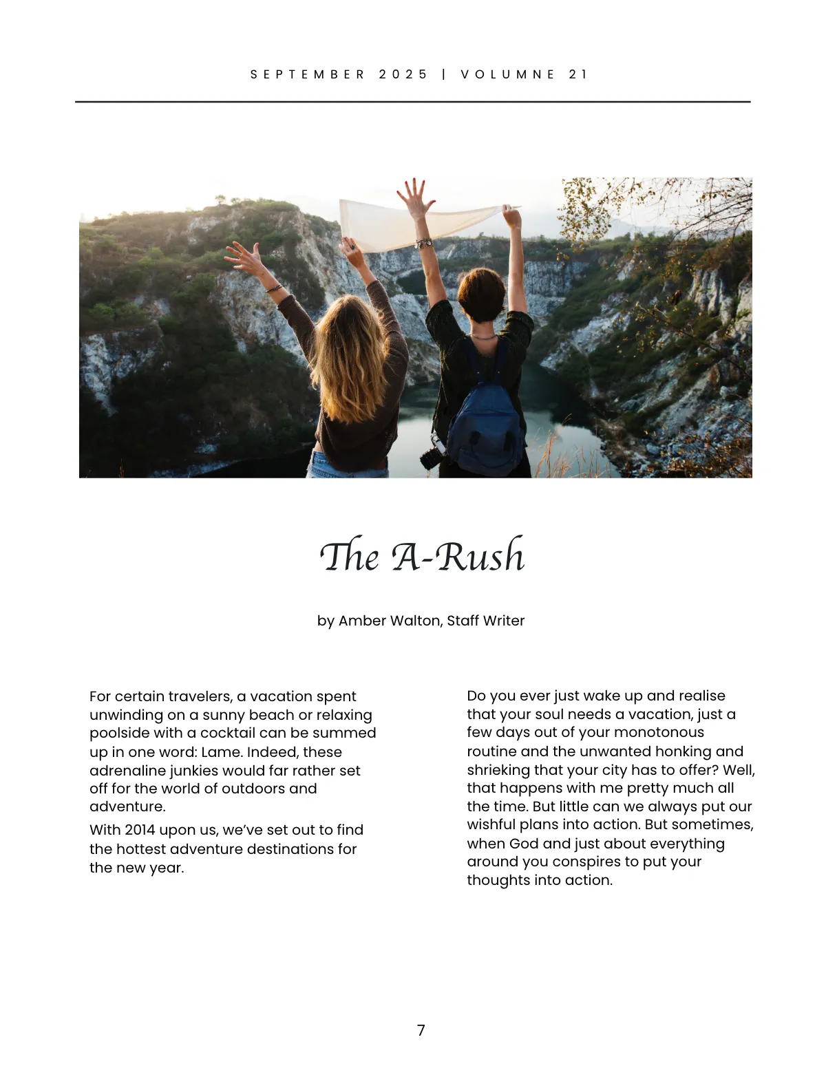 Free Minimal Travel Magazine Template to Edit Online