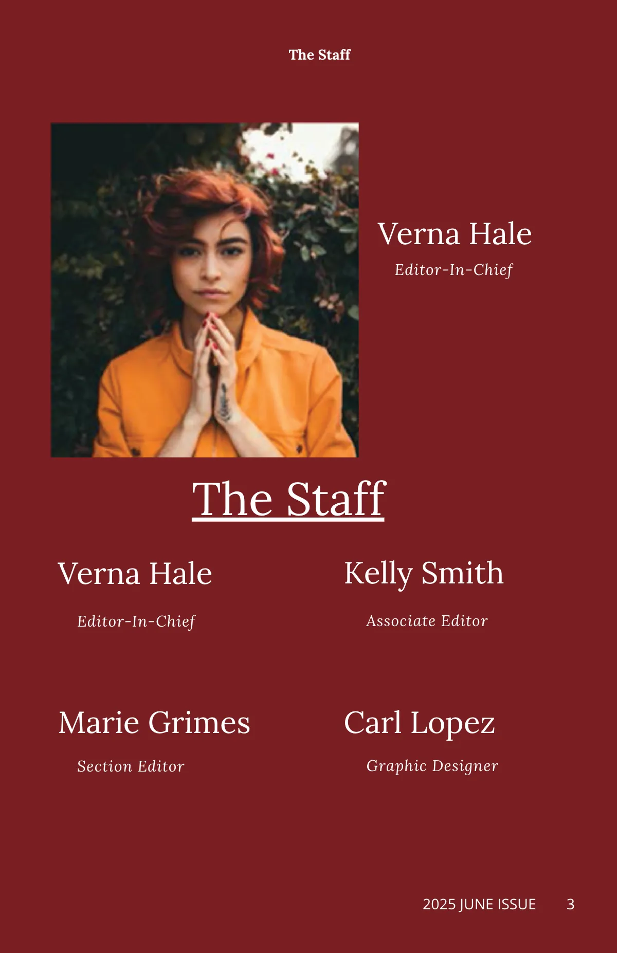 Free Simple College Magazine Template to Edit Online