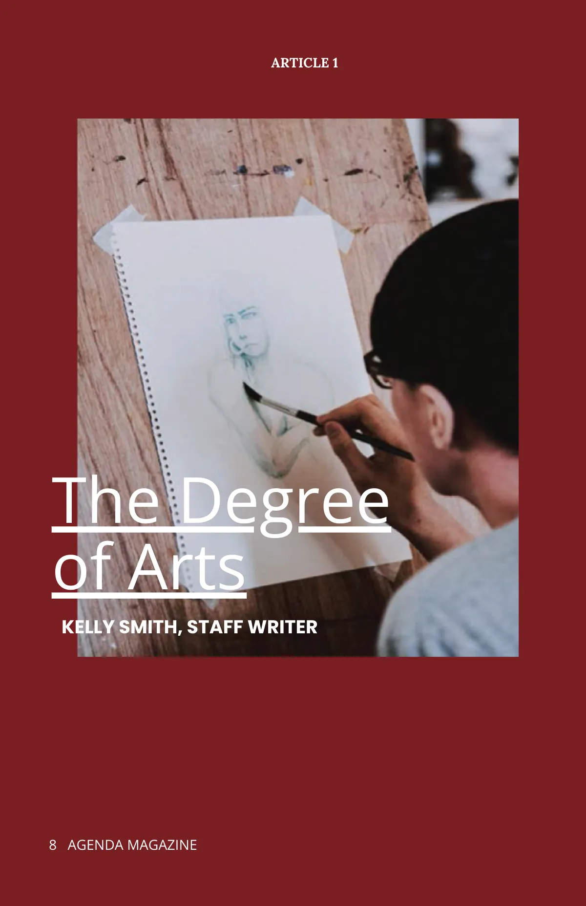 Free Simple College Magazine Template to Edit Online