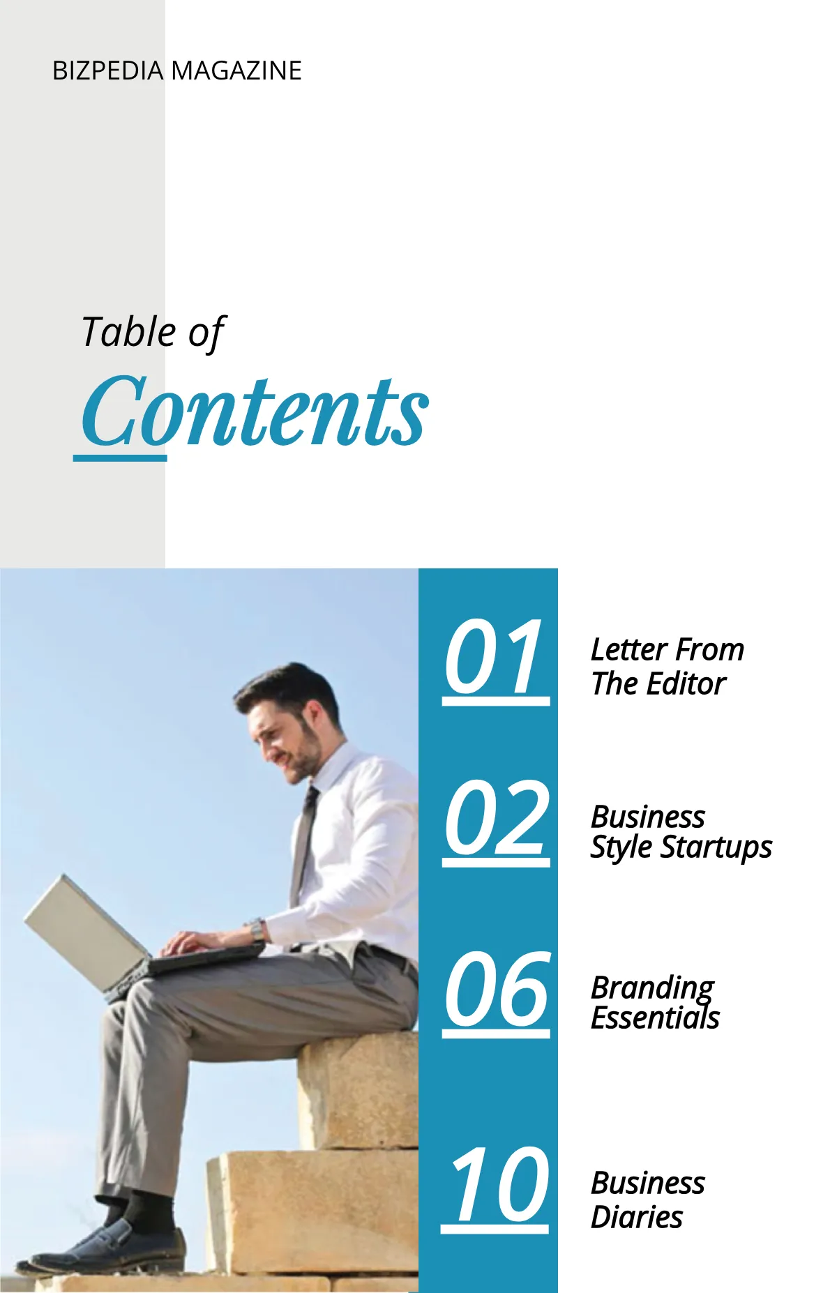 Free Printable Business Magazine Template to Edit Online