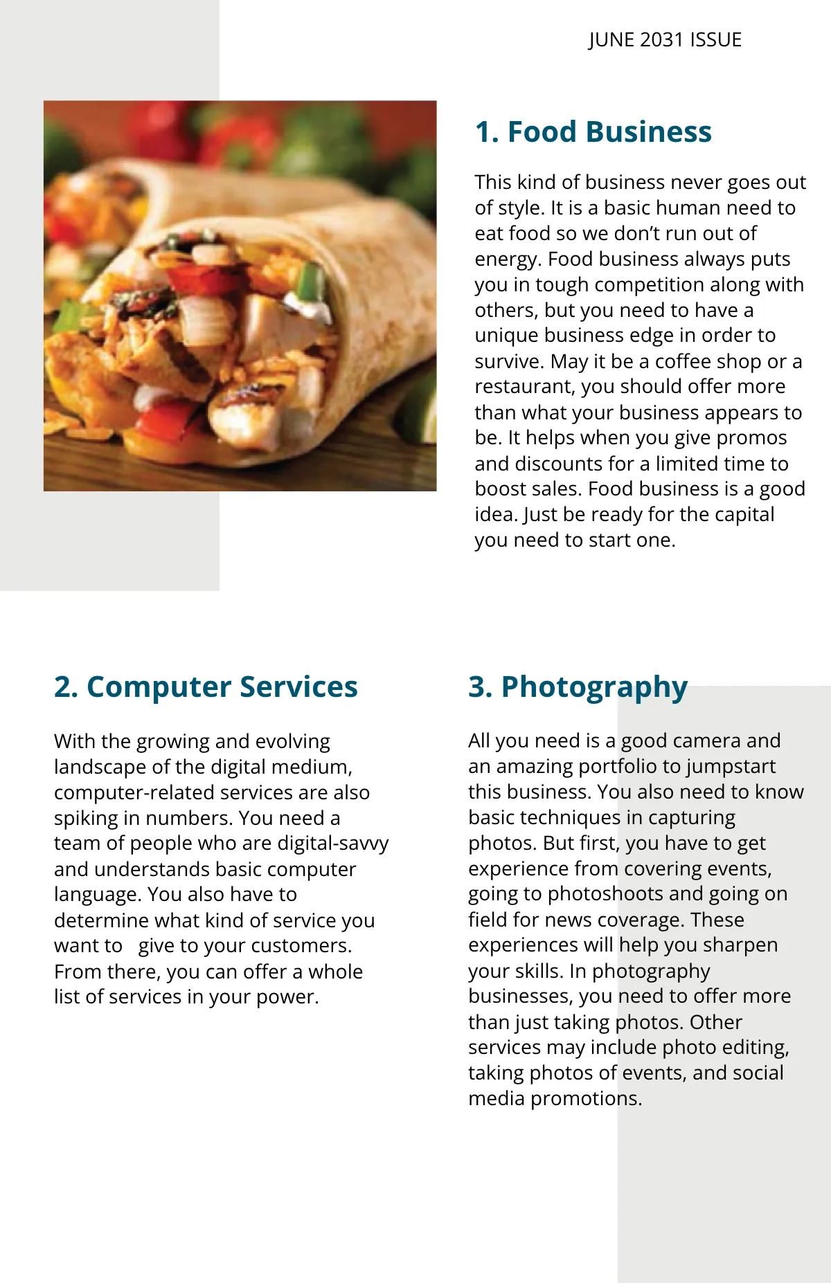 Free Printable Business Magazine Template to Edit Online