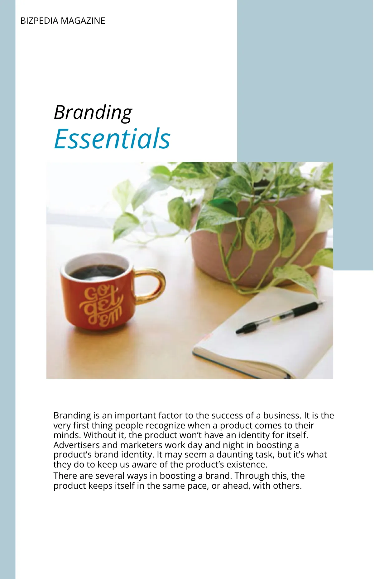 Free Printable Business Magazine Template to Edit Online