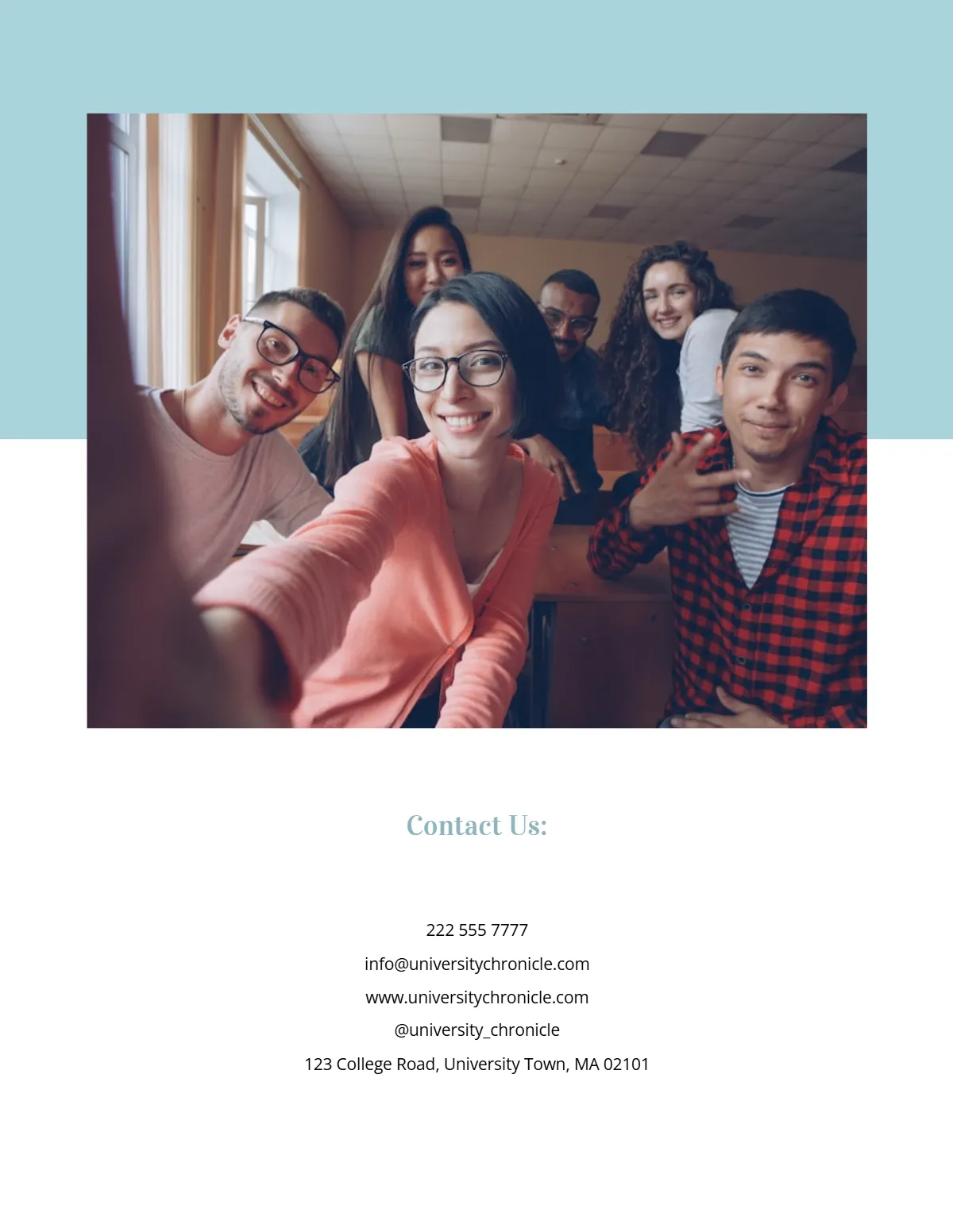 Free Printable College Magazine Template to Edit Online