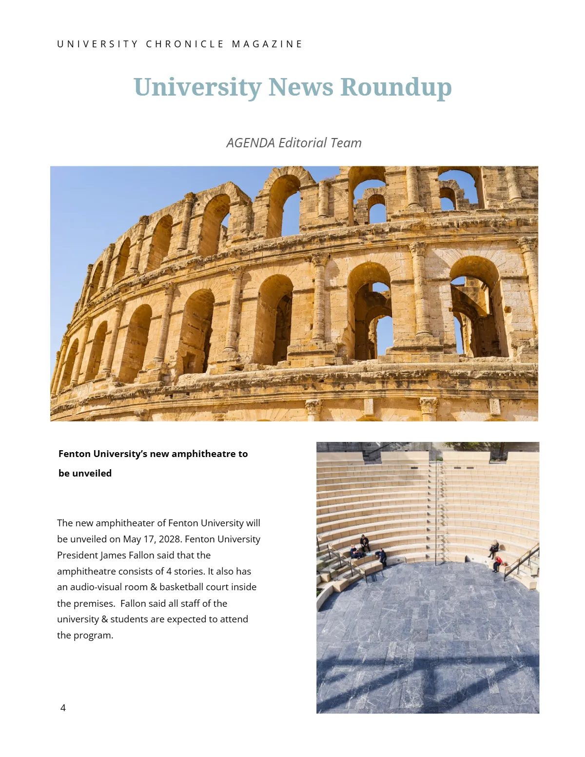 Free Printable College Magazine Template to Edit Online