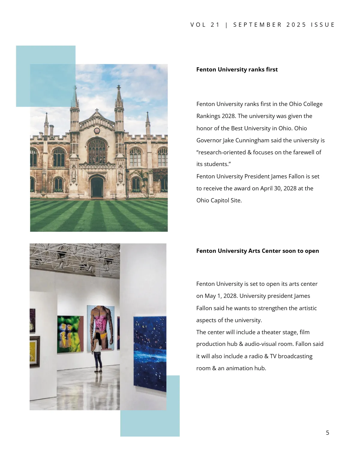 Free Printable College Magazine Template to Edit Online