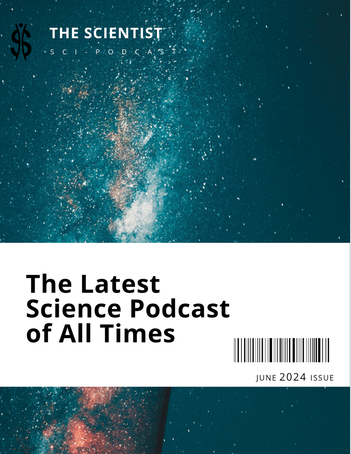 Free Science Podcast Magazine Template to Edit Online