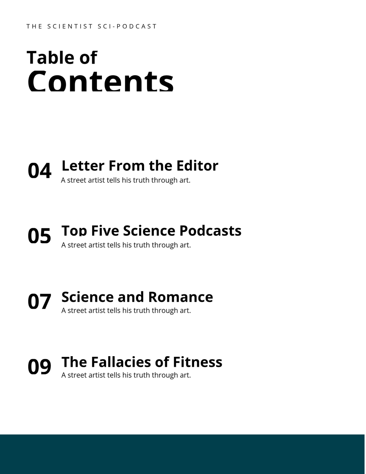 Free Science Podcast Magazine Template to Edit Online