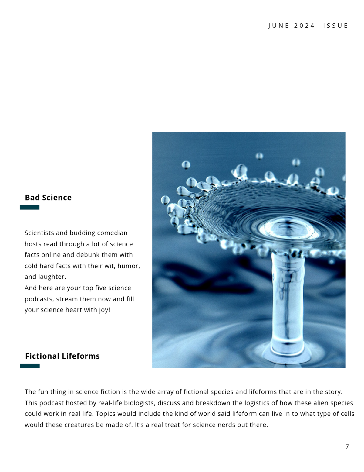 Free Science Podcast Magazine Template to Edit Online