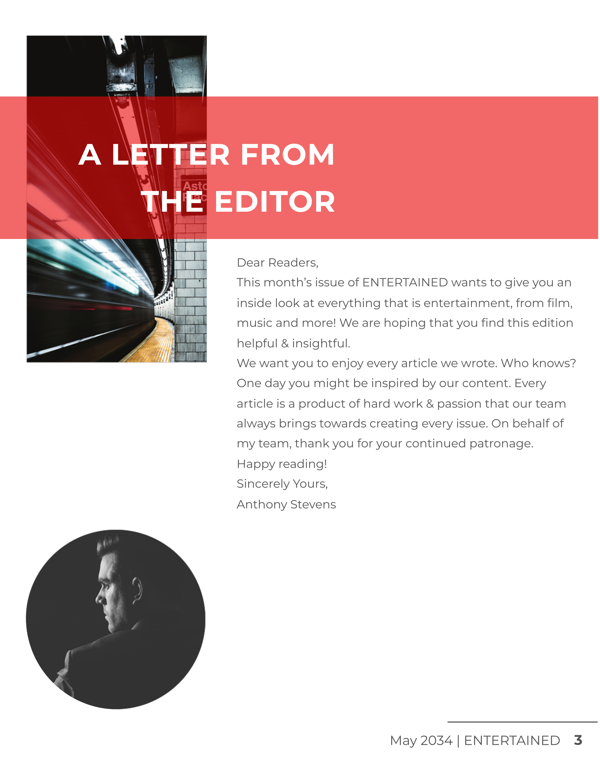 Free Printable Entertainment Magazine Template to Edit Online