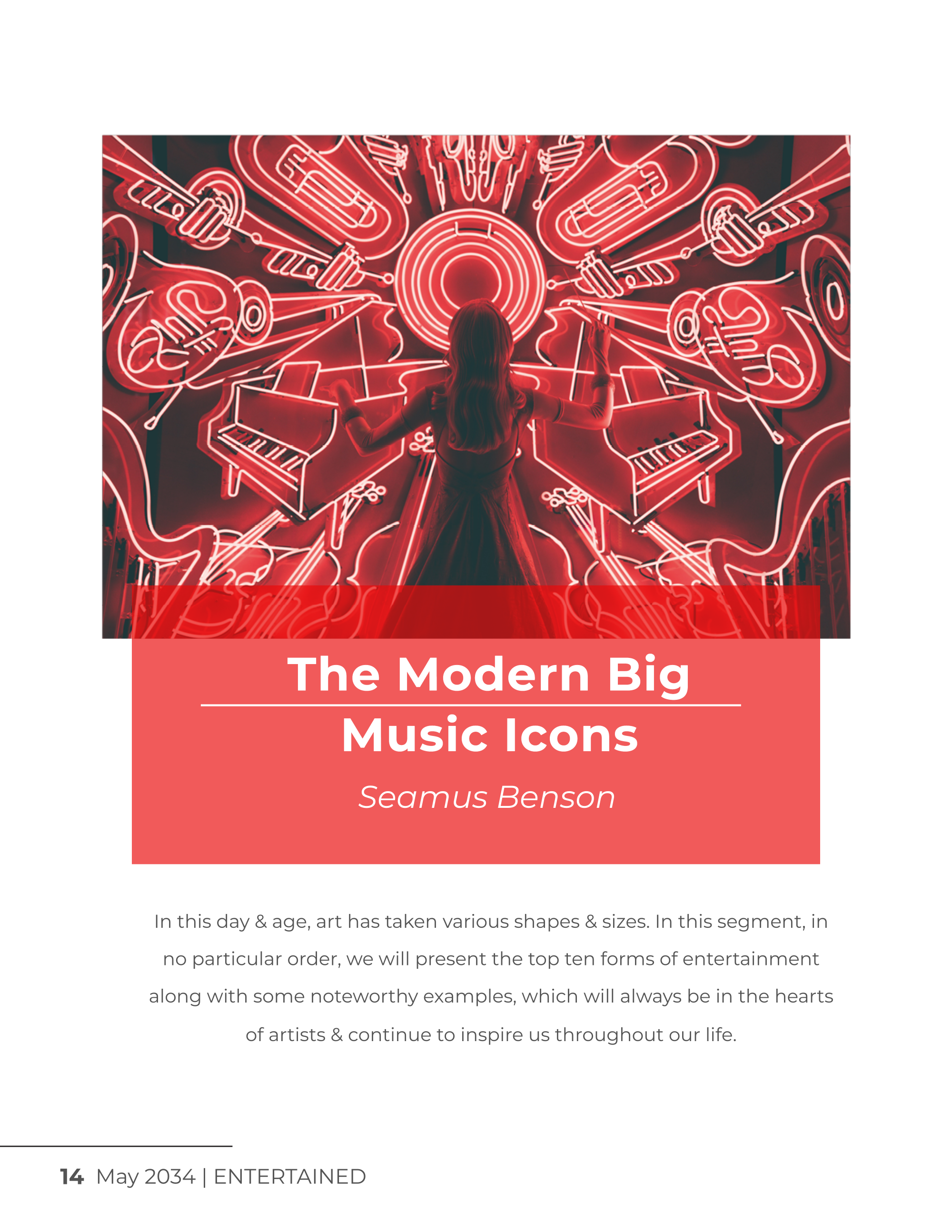 Free Printable Entertainment Magazine Template to Edit Online