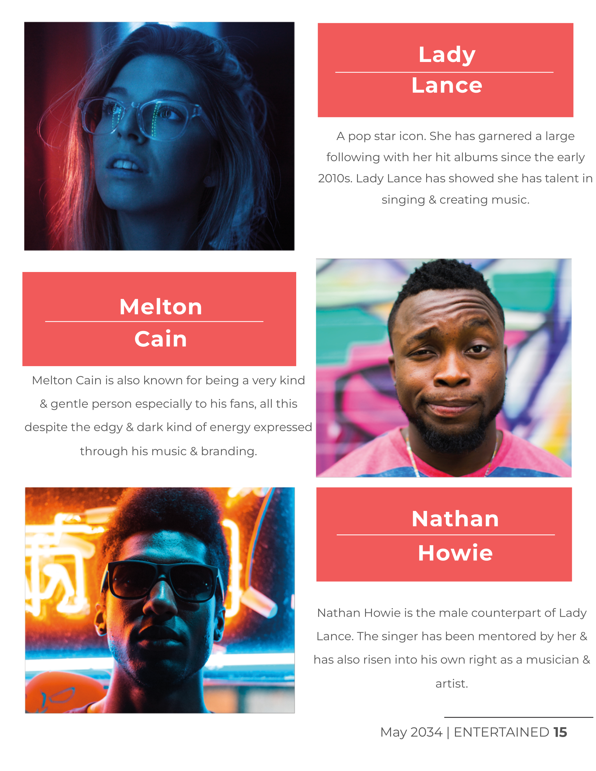 Free Printable Entertainment Magazine Template to Edit Online
