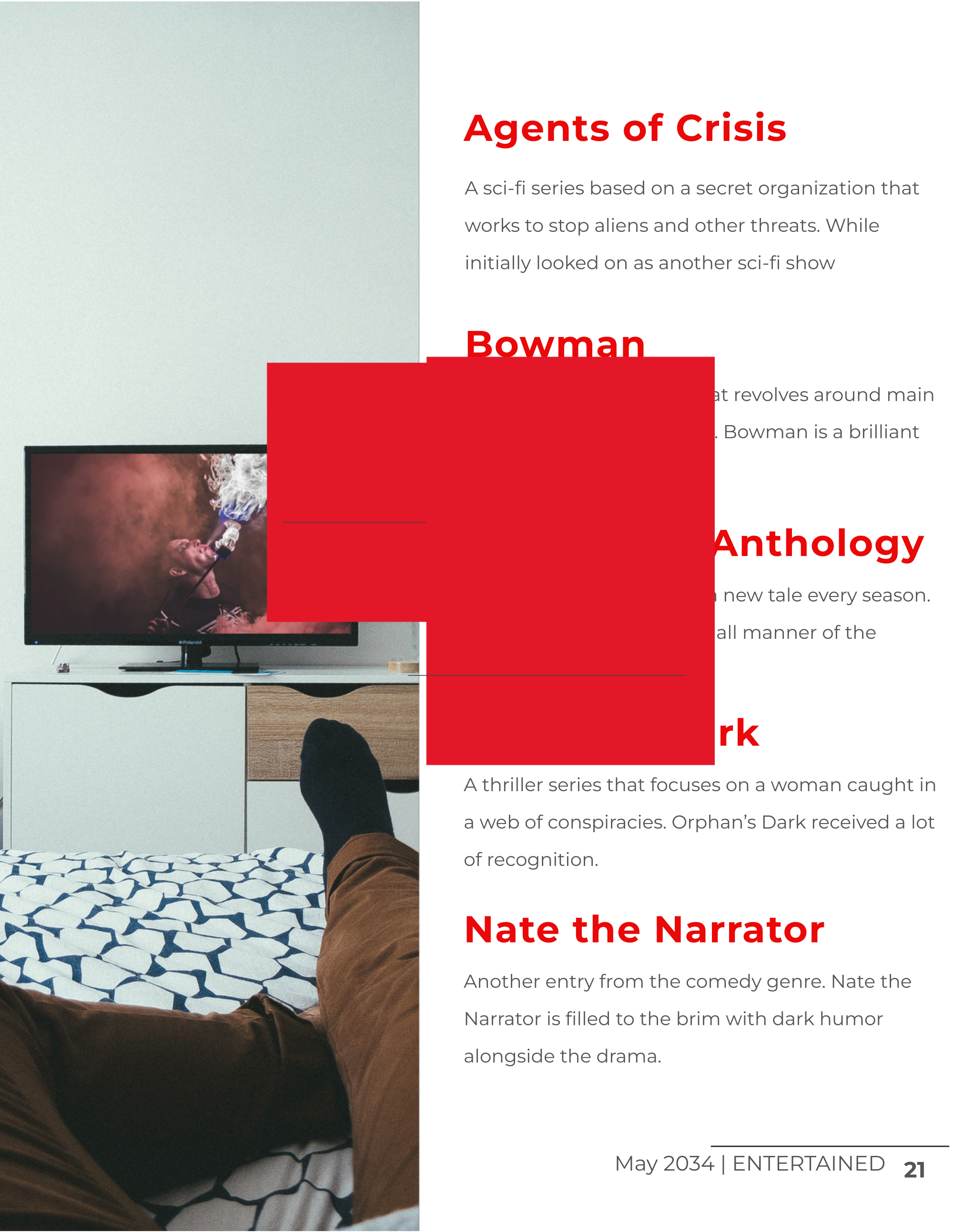 Free Printable Entertainment Magazine Template to Edit Online