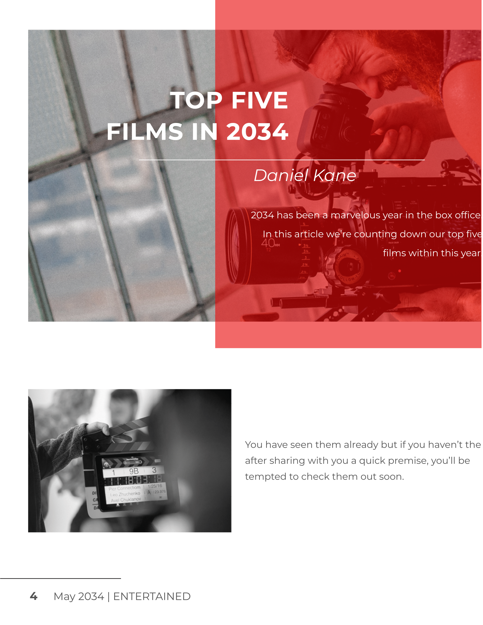 Free Printable Entertainment Magazine Template to Edit Online