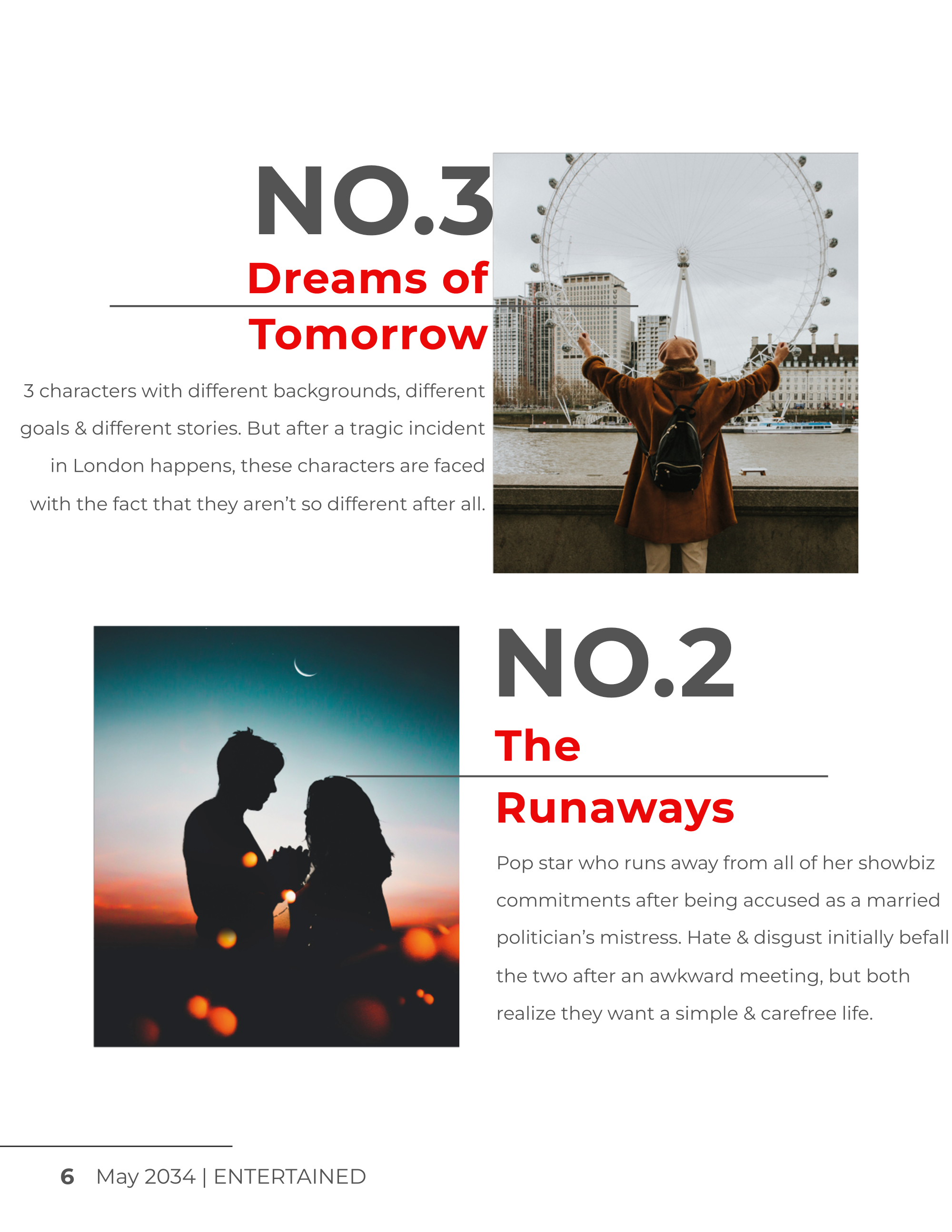 Free Printable Entertainment Magazine Template to Edit Online