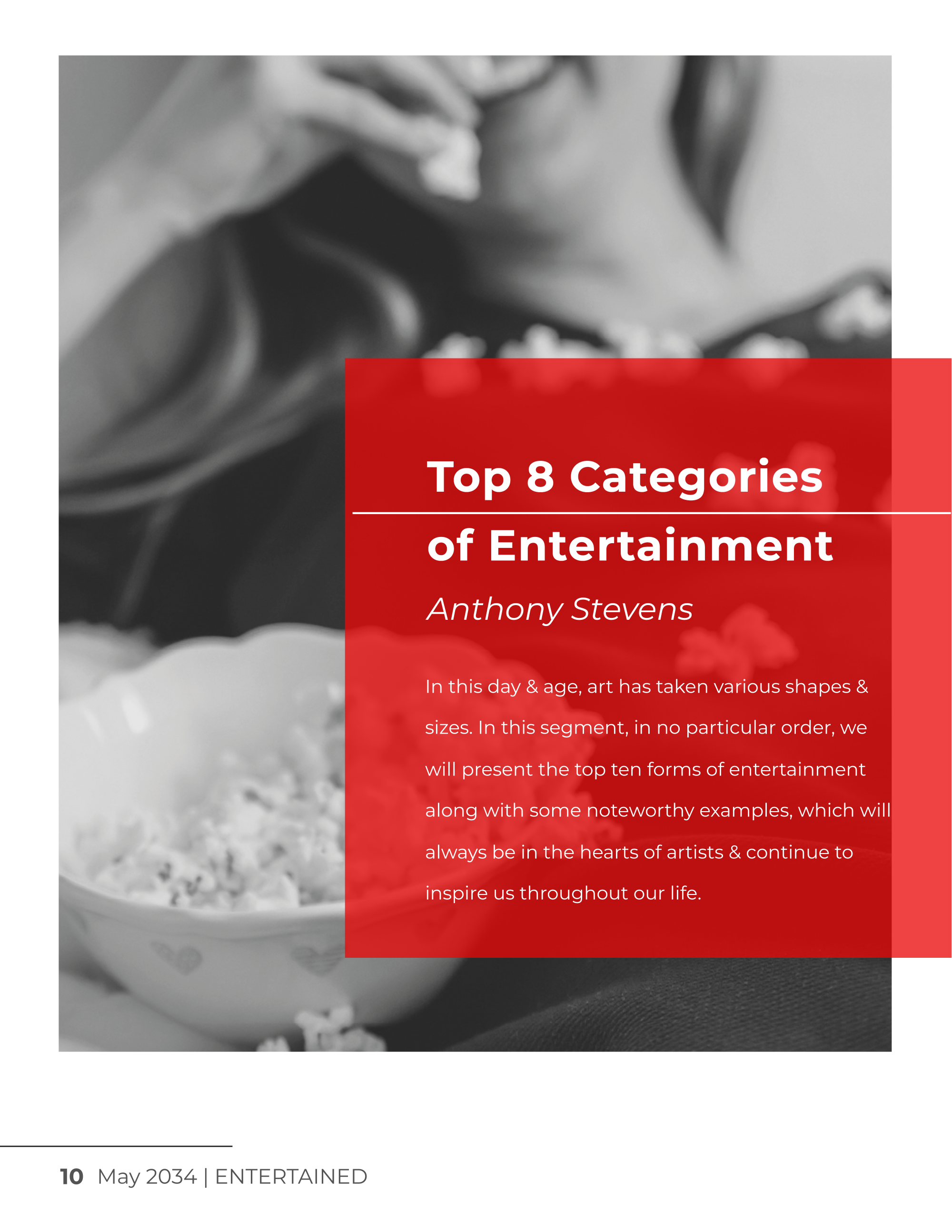 Free Printable Entertainment Magazine Template to Edit Online