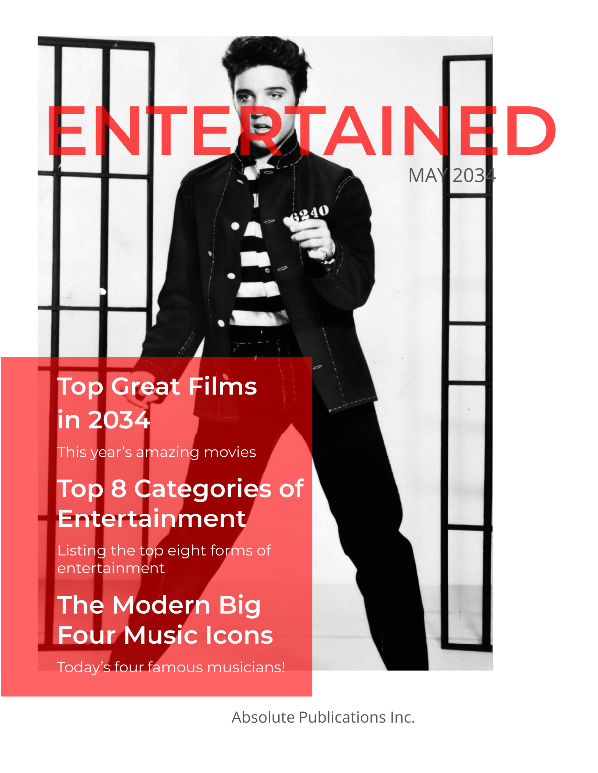Printable Entertainment Magazine Template
