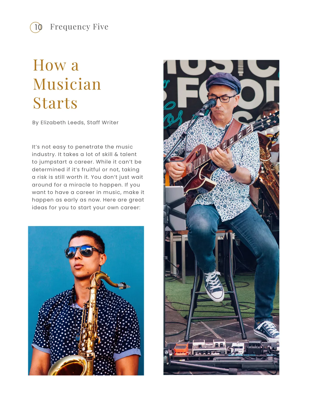 Free Printable Music Magazine Template to Edit Online