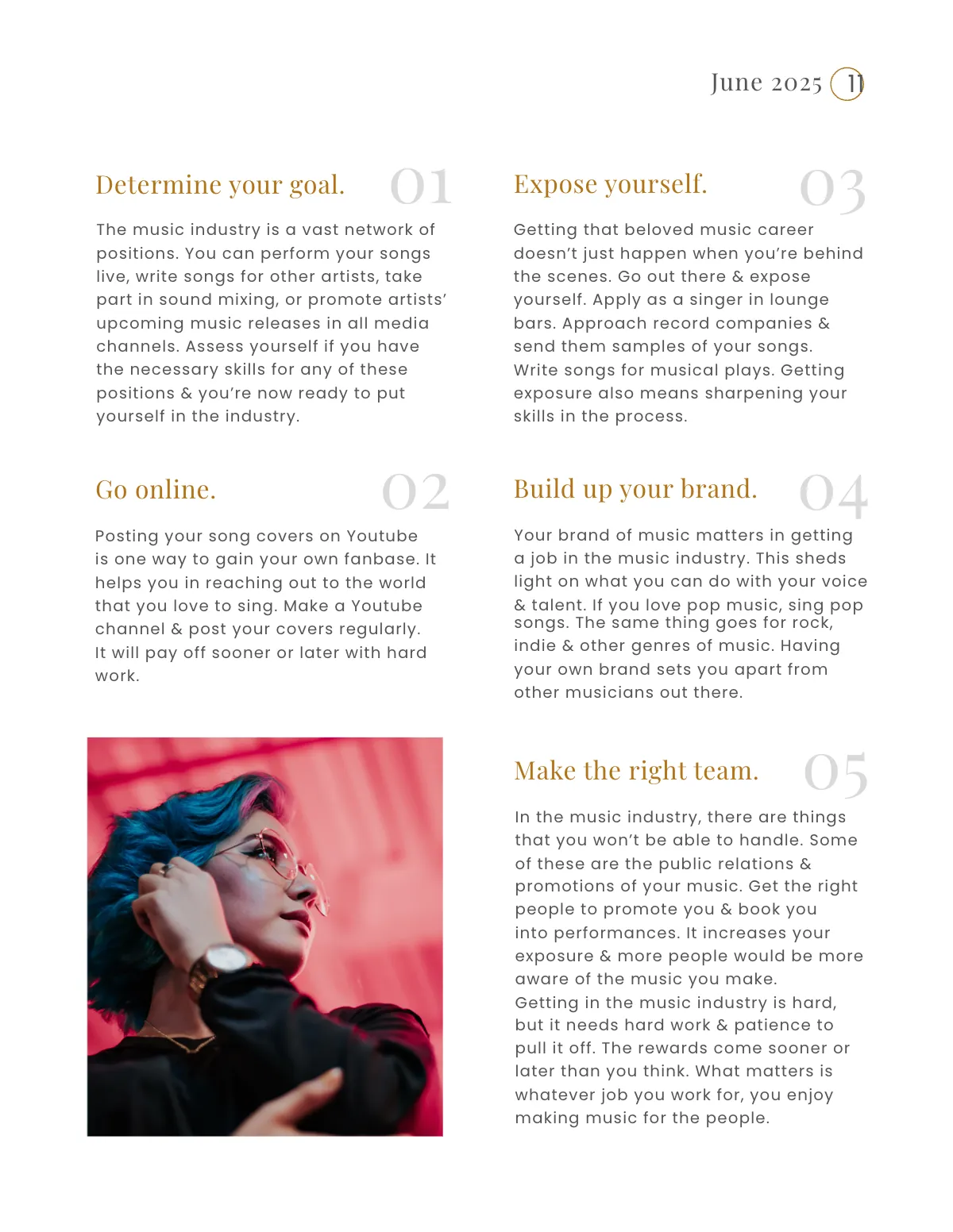 Free Printable Music Magazine Template to Edit Online