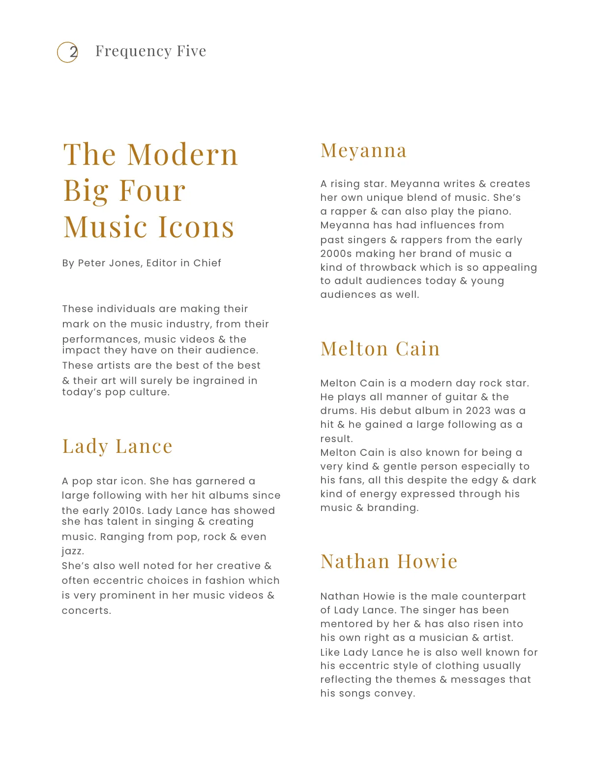 Free Printable Music Magazine Template to Edit Online