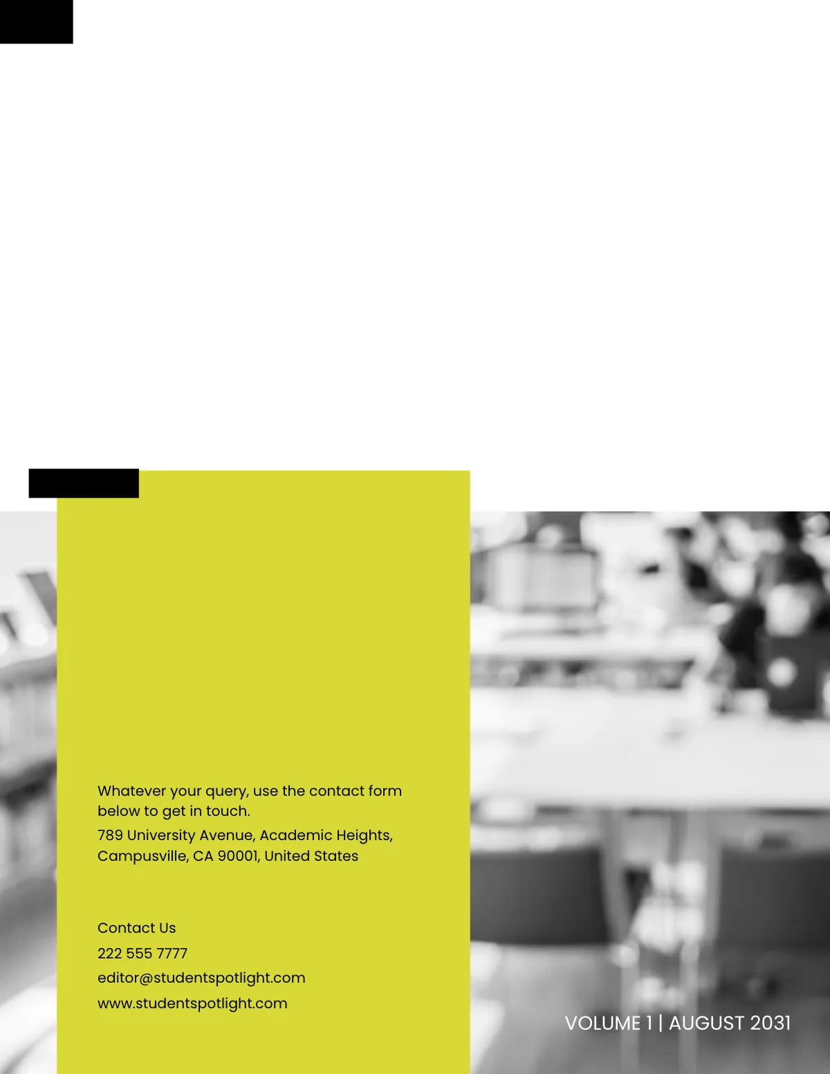 Free School Layout Magazine Template to Edit Online