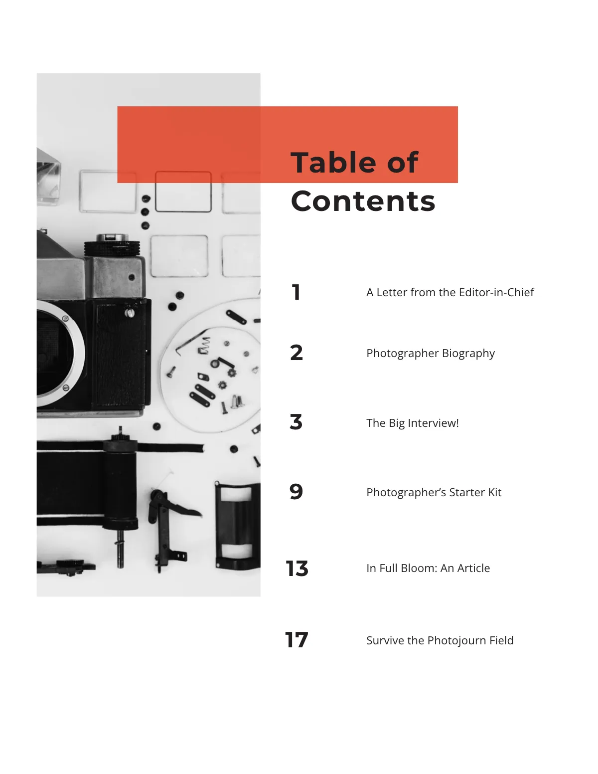 Free Modern Photography Magazine Template to Edit Online