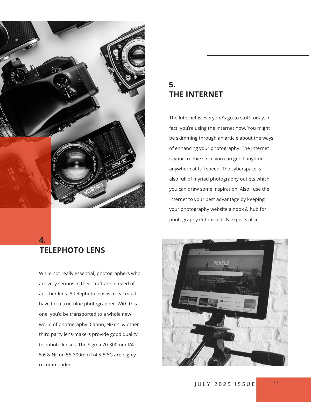 Free Modern Photography Magazine Template to Edit Online