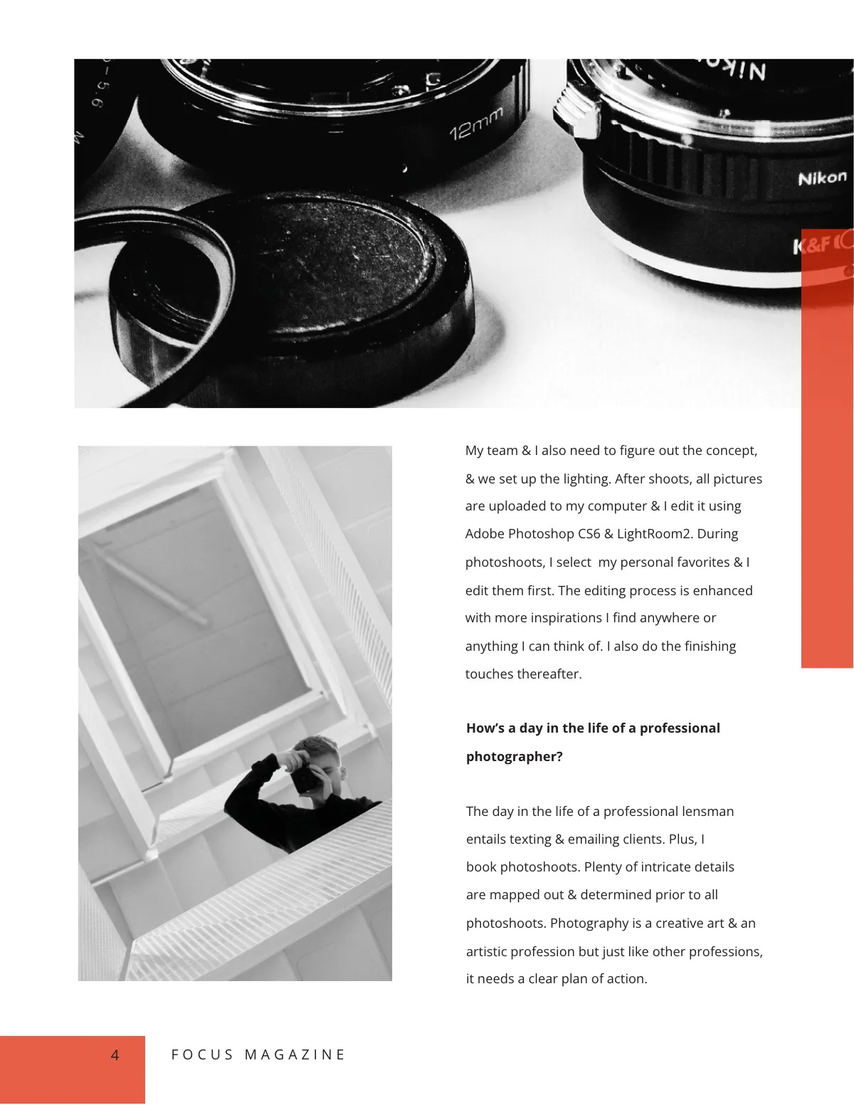 Free Modern Photography Magazine Template to Edit Online