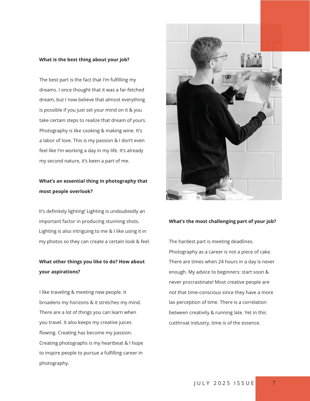 Free Modern Photography Magazine Template to Edit Online