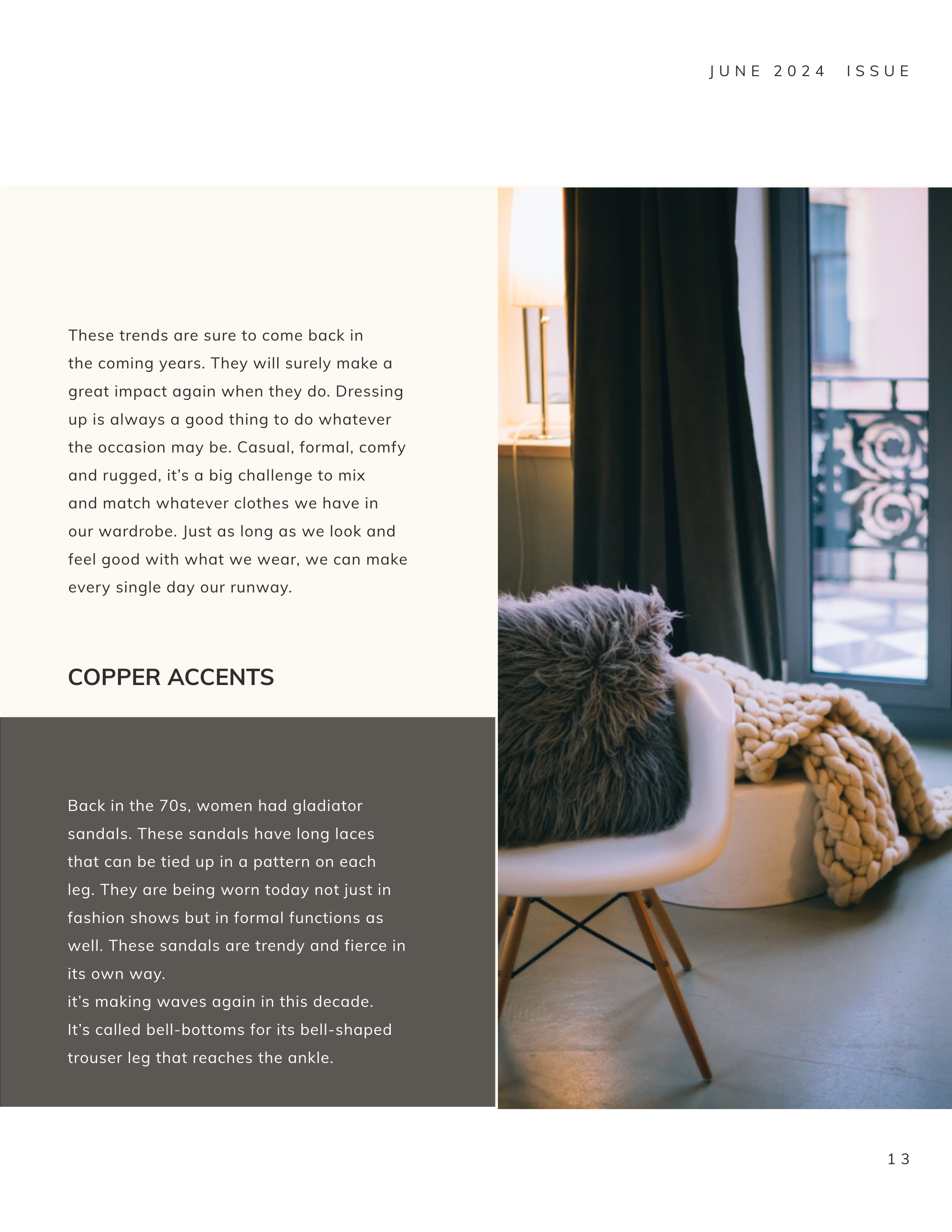 Free Printable Interior Design Magazine Template to Edit Online