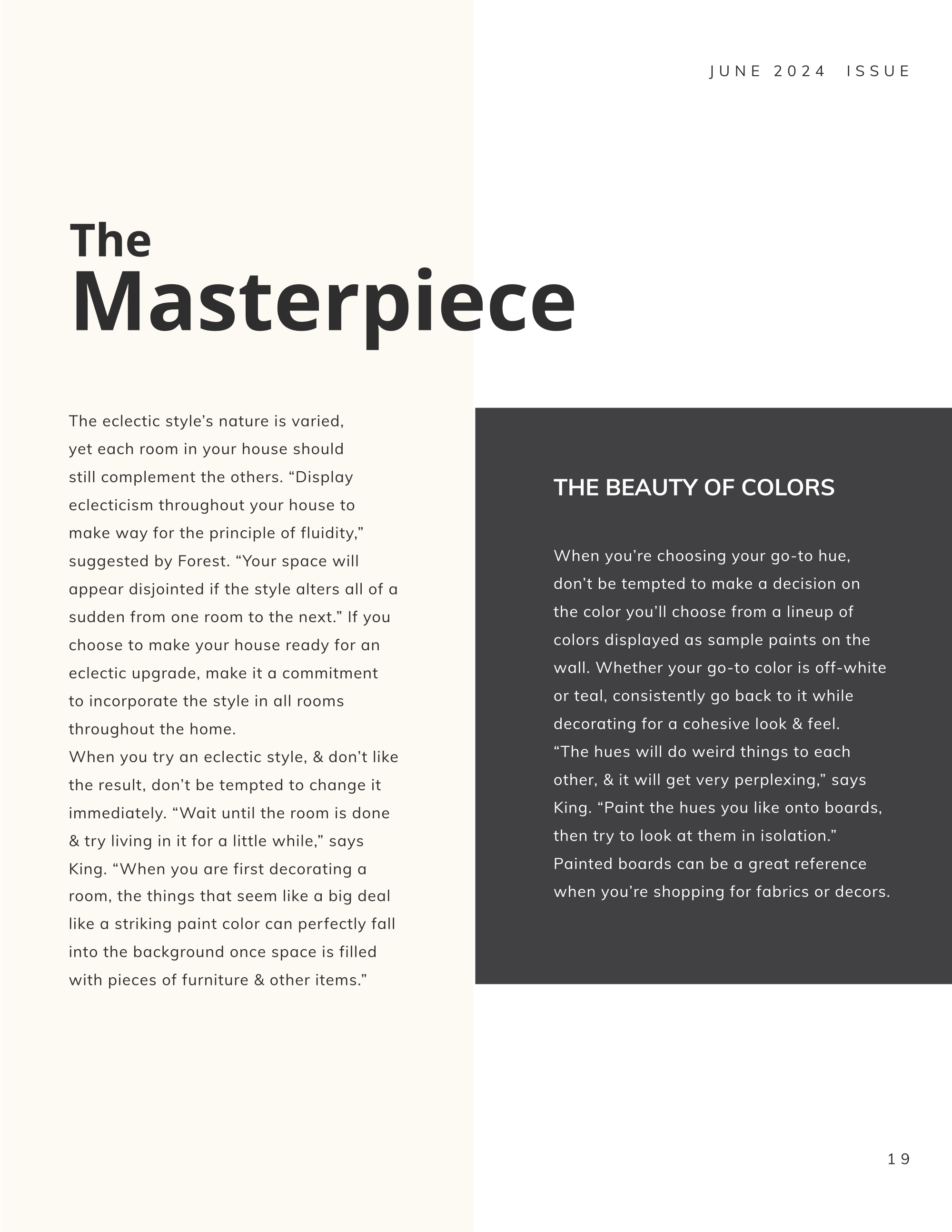 Free Printable Interior Design Magazine Template to Edit Online
