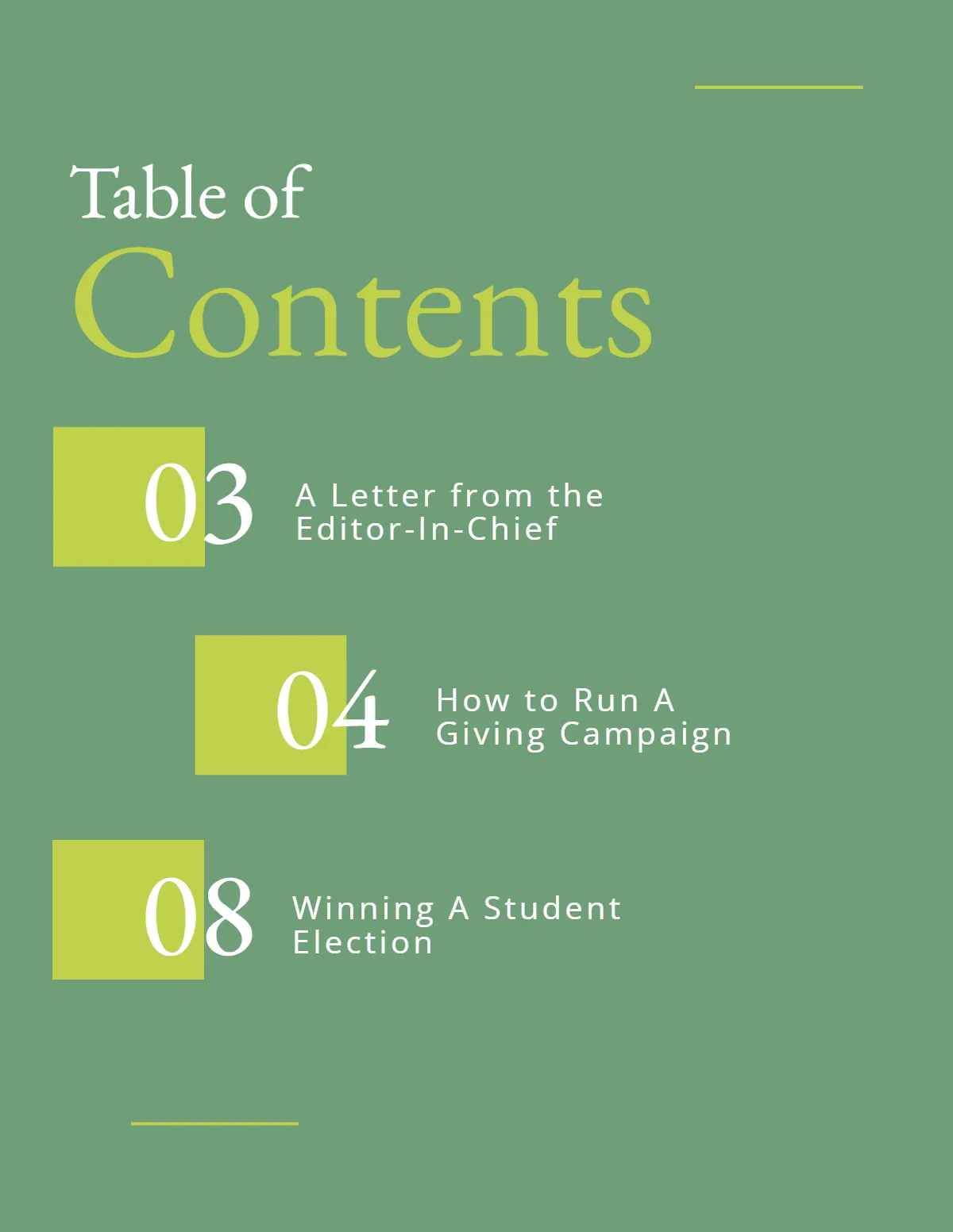 Free School Campaign Magazine Template to Edit Online