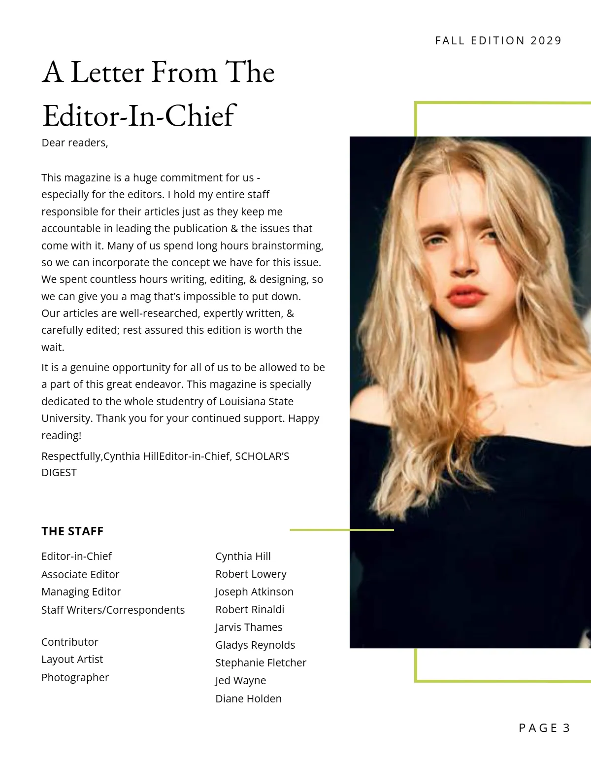 Free School Campaign Magazine Template to Edit Online