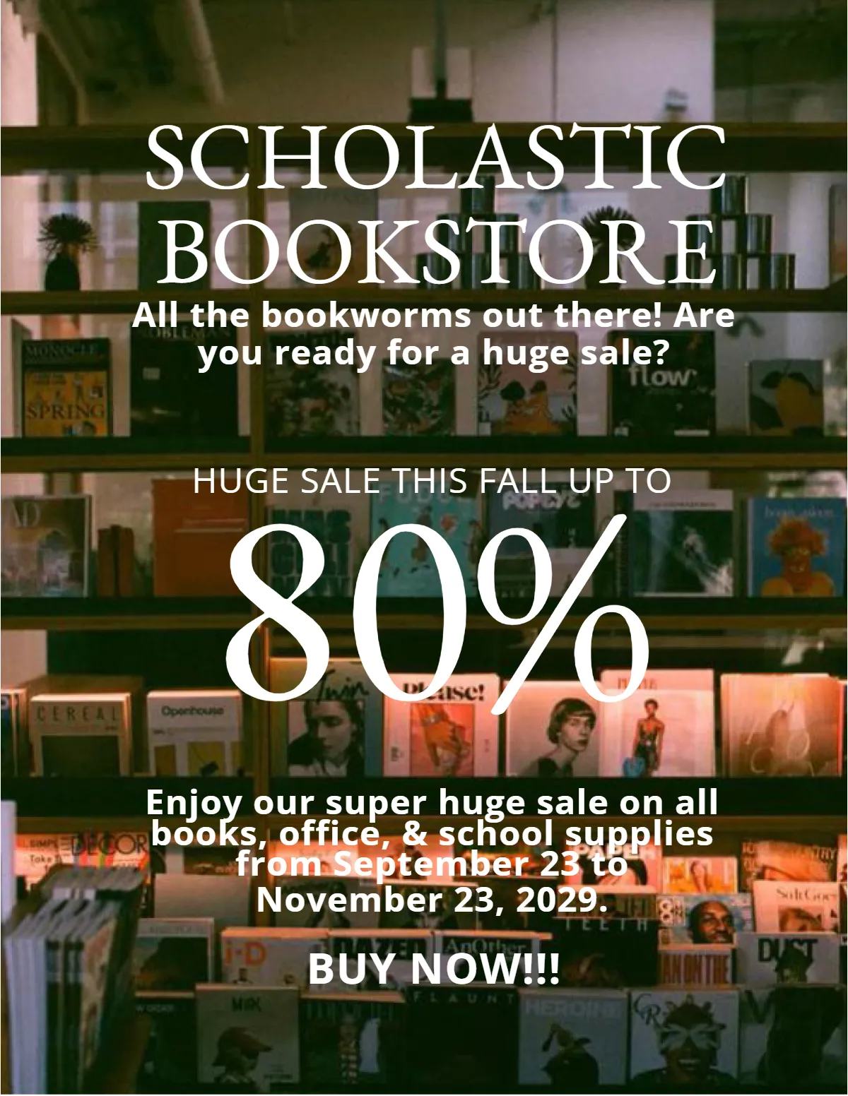 Free School Campaign Magazine Template to Edit Online