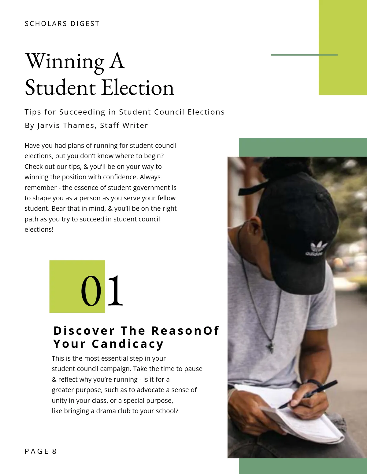 Free School Campaign Magazine Template to Edit Online